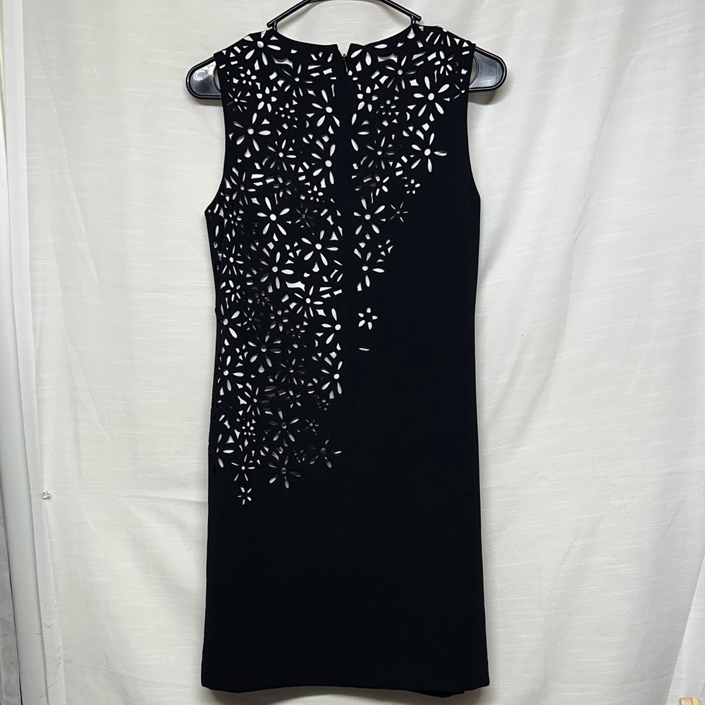 Calvin Klein Black Floral Cutout Mini Dress - Picture 7 of 11